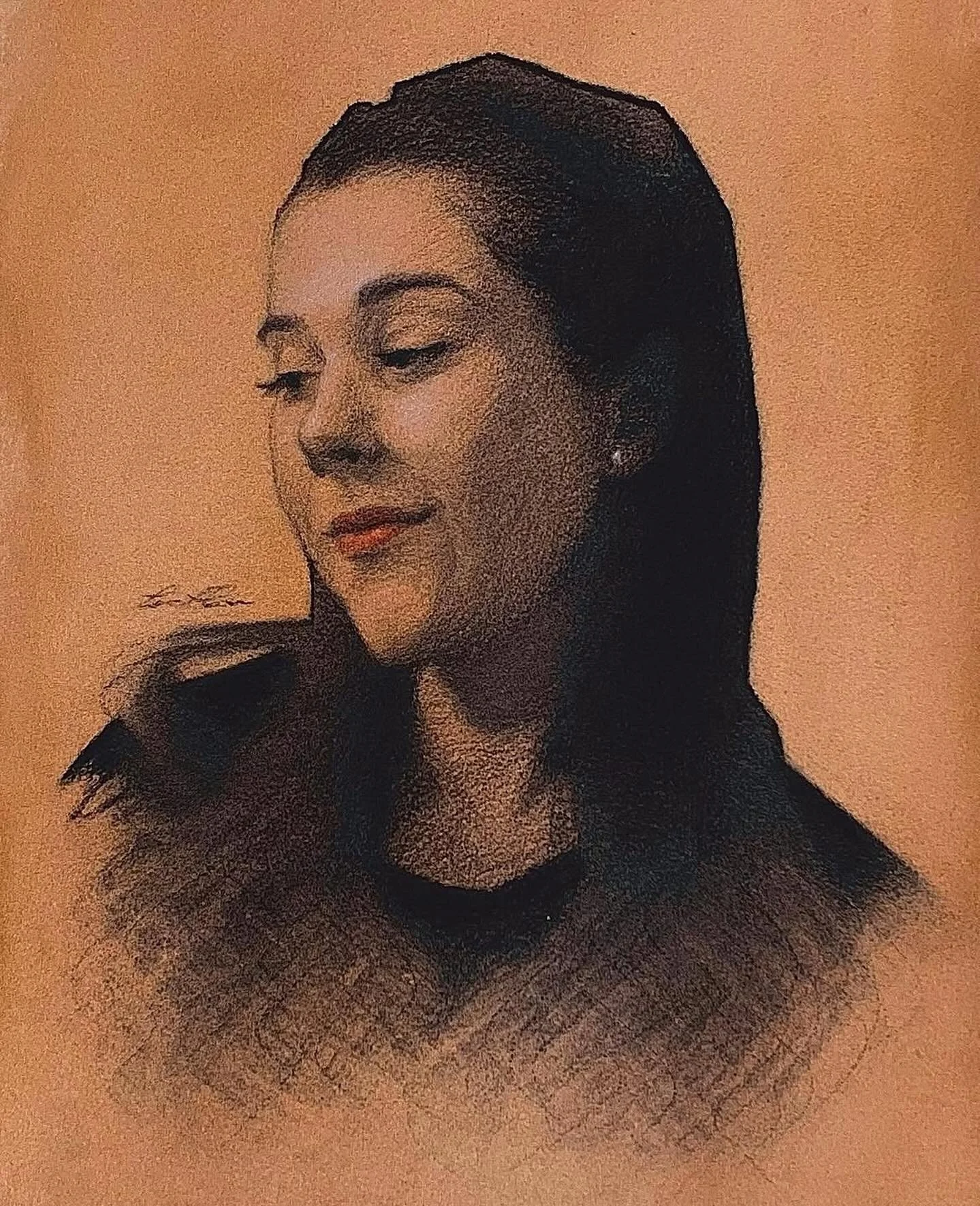 Just found this old portrait I drew of Pia (my sister)
.
Her head is a lot bigger in real life 
#charcoal #portrait #drawing