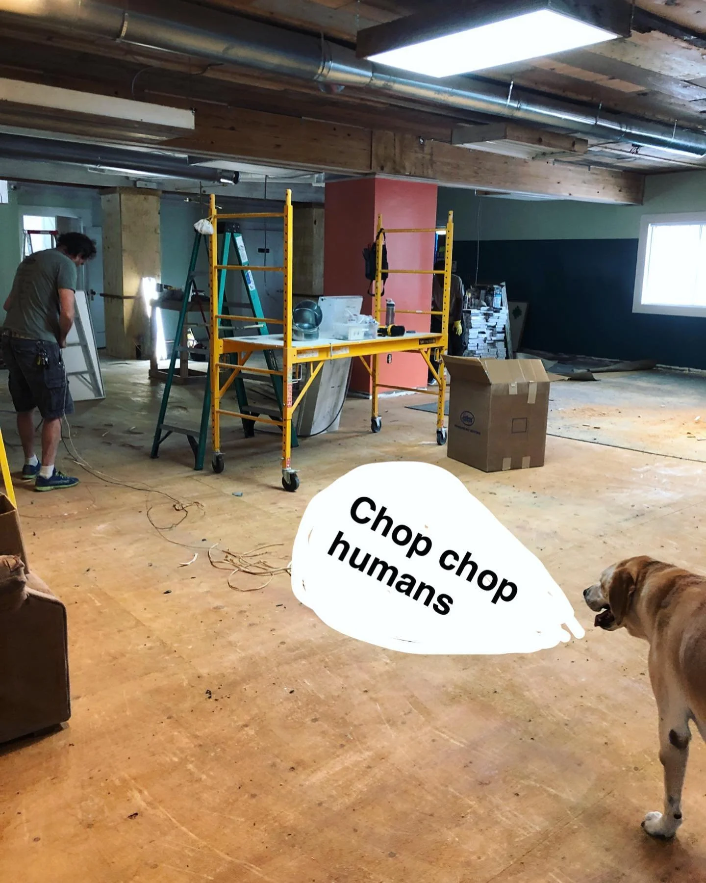 Headmaster Pete really kept the construction men on schedule! 
