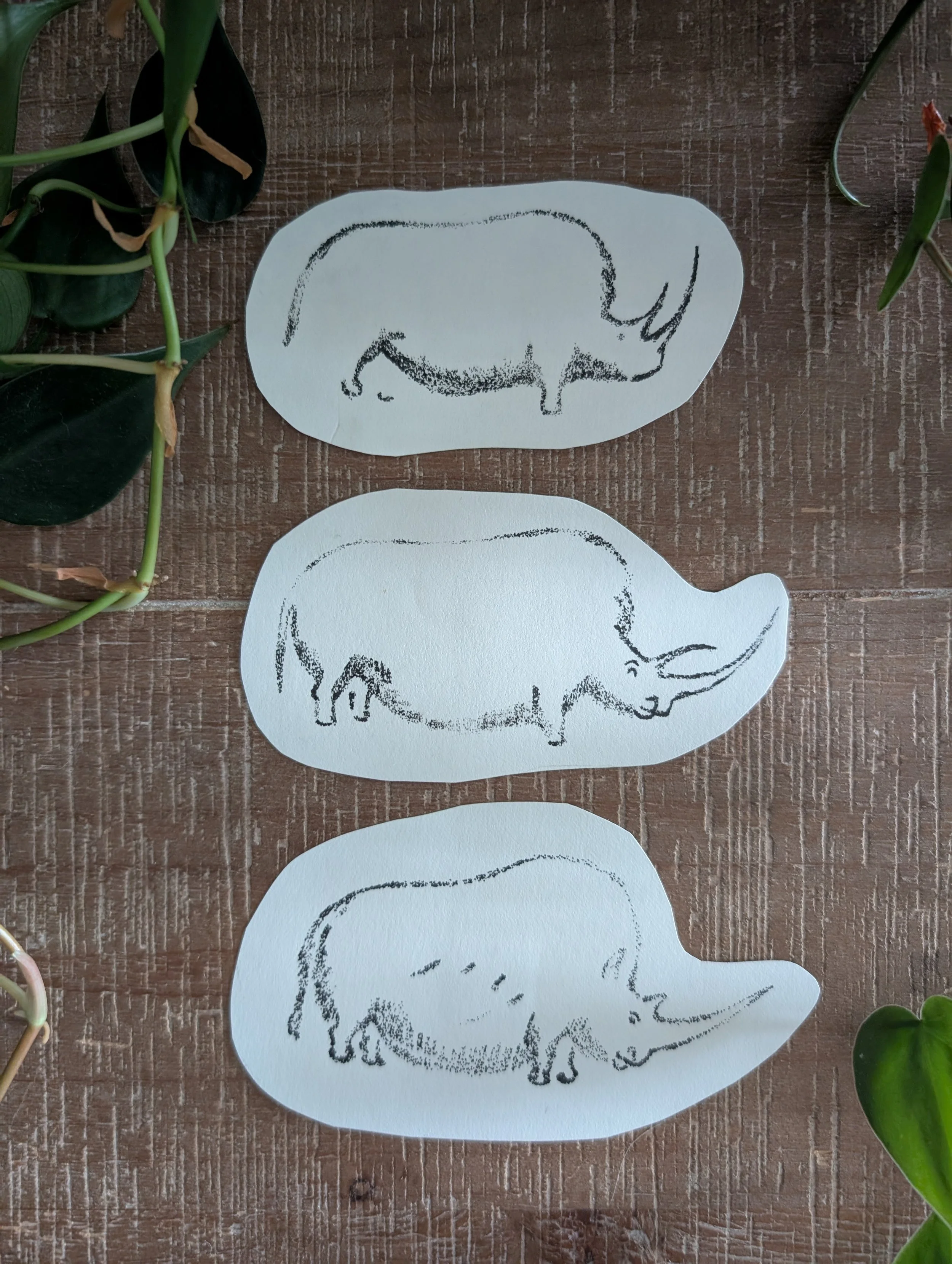 Rouffignac - Rhinos - 3 inches - $150 each - Available separate or together single file