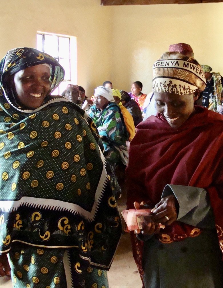 Loan recipient counting her new capital