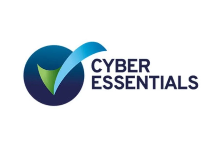 Cyber Essentials logo with a blue circle and green checkmark.
