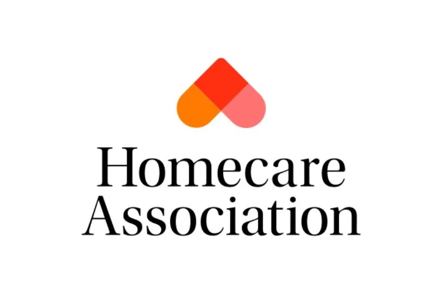 Homecare Association logo with red and orange geometric heart design