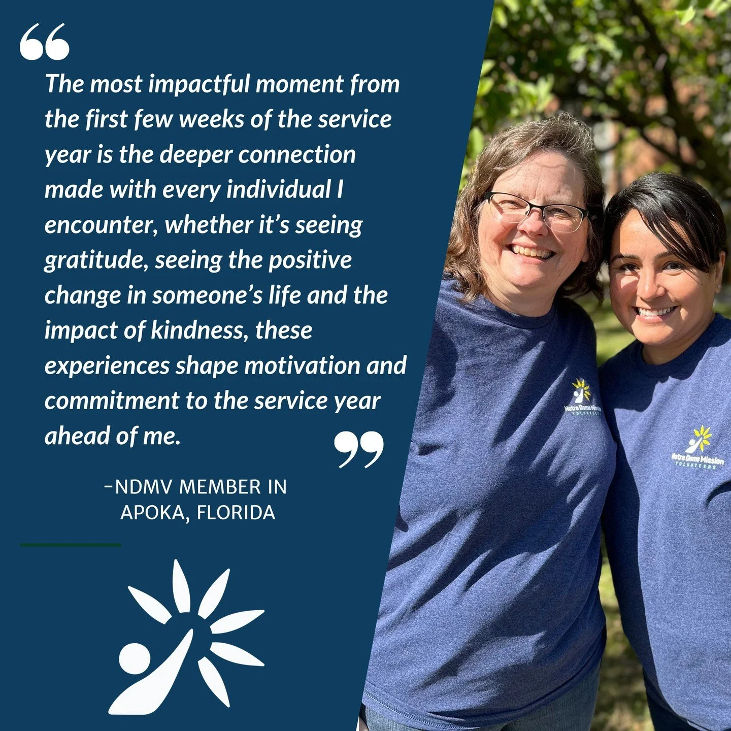 Happy Impact Wednesday! There are many ways we can impact others. It's valuable to remember that service can impact those who serve. 

#NDMV #ImpactWednesday #Apoka #Florida