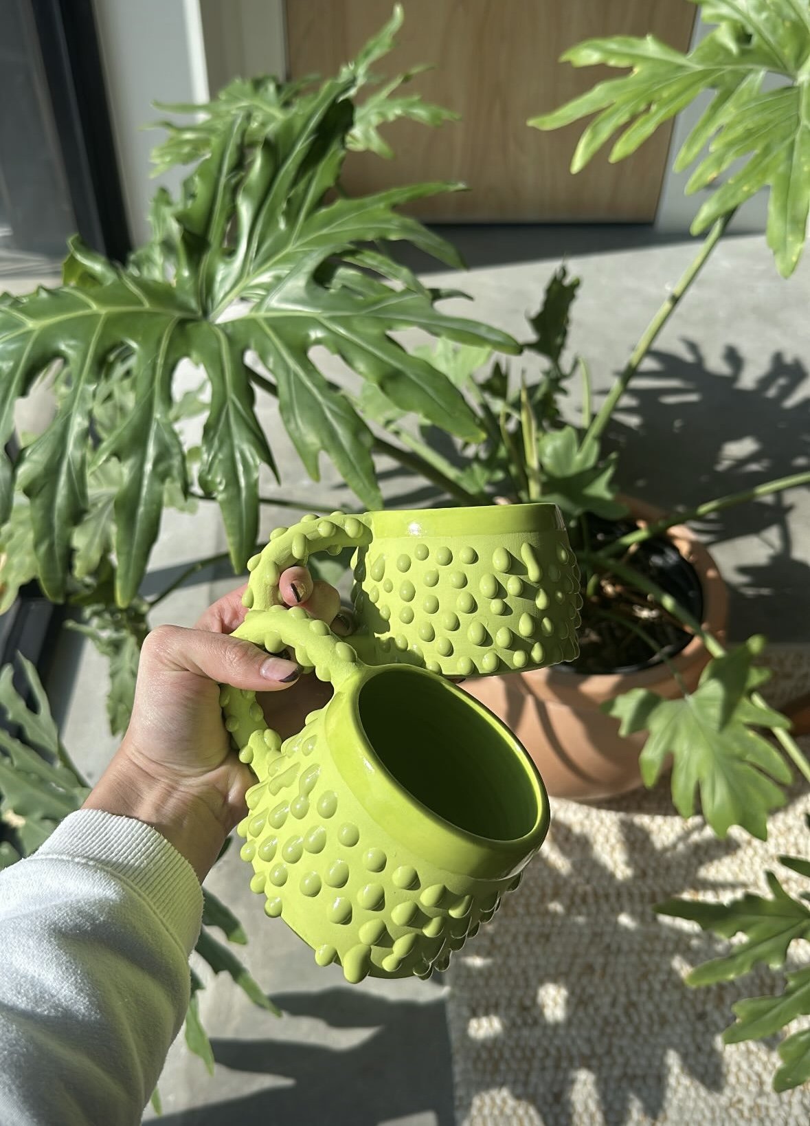 Green gloopy mug