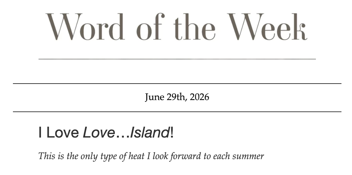 Word of the week blog post for June 29th screenshot