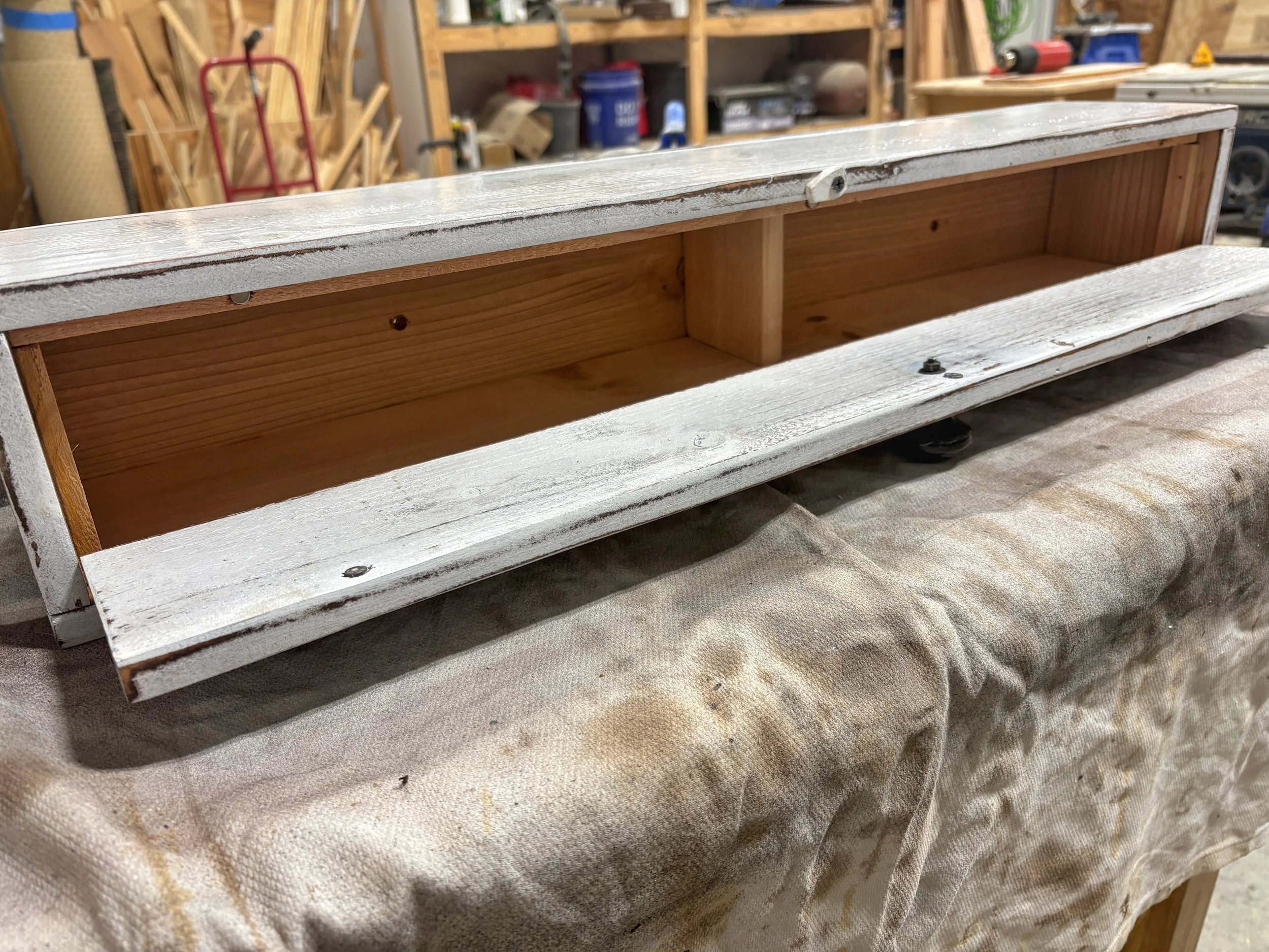 floating shelf w/storage