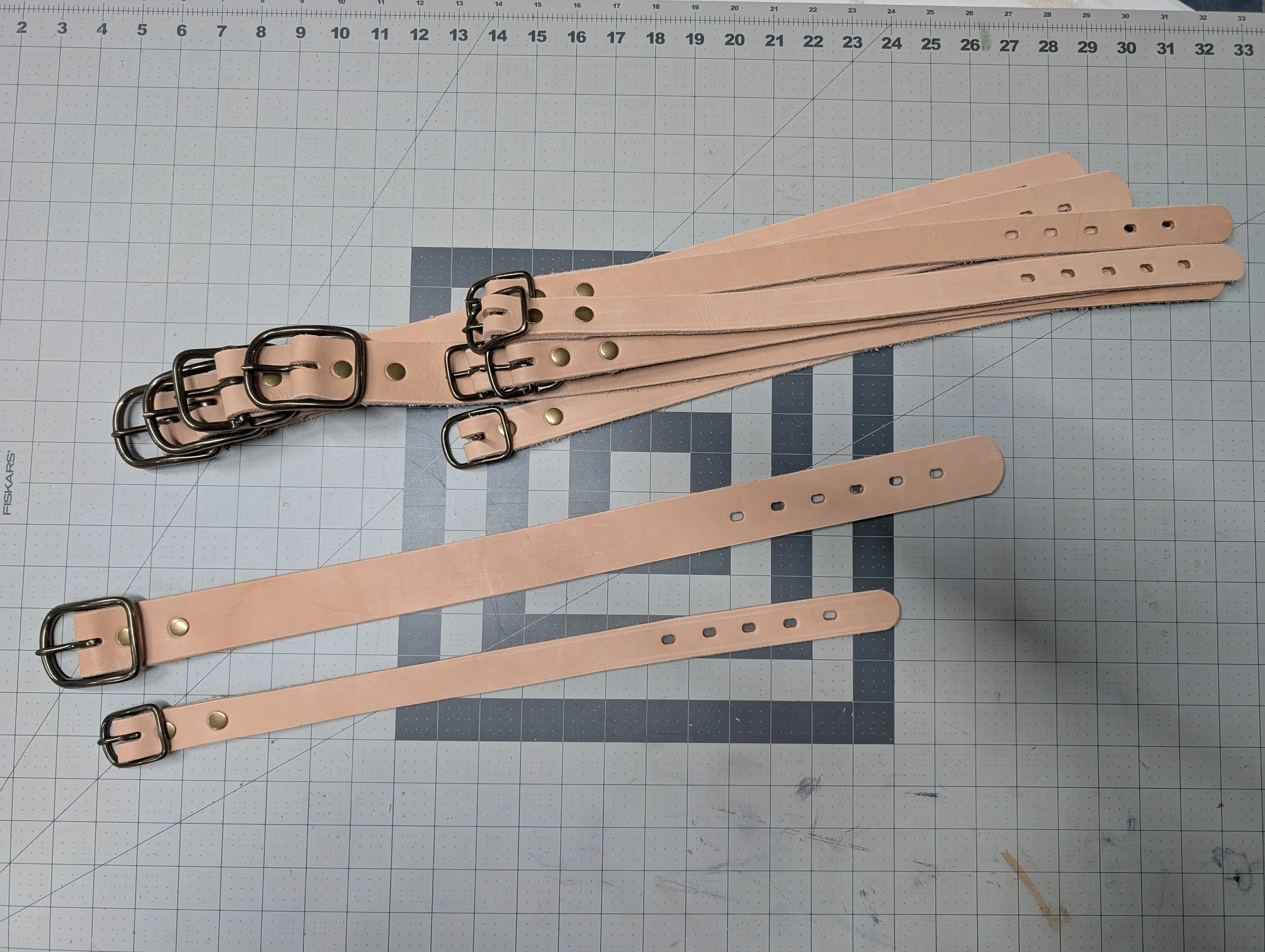 Leather Shield Straps - with hardware