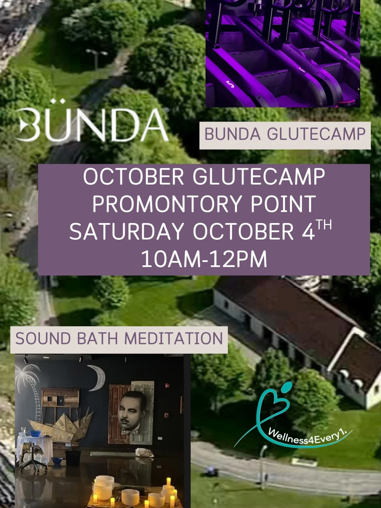 Join us this Saturday on the grassy knoll at Promontory Point for October Glutecamp led by @trainbunda_lincolnpark followed by a sound bath meditation led by @catoraanahata ❤️

Events like this support our mission of bringing wellness to everyone by 