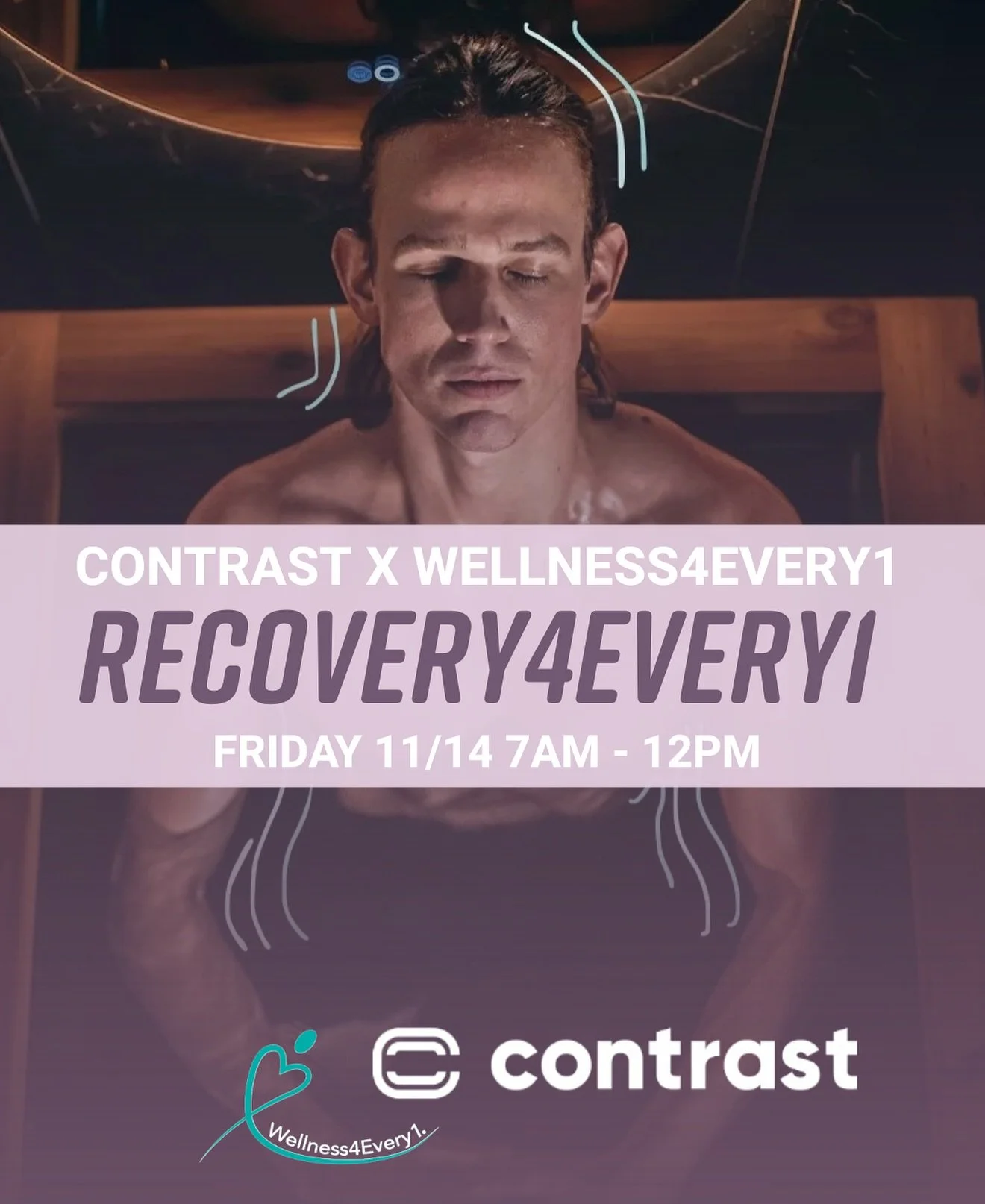 Join Wellness4Every1 this Friday for a morning session of sauna and cold plunge! Guests can receive a complimentary 30-minute session at&nbsp;@contrast.chicago when they donate to Wellness4Every1. 
Start your day with an invigorating cold plunge, fol