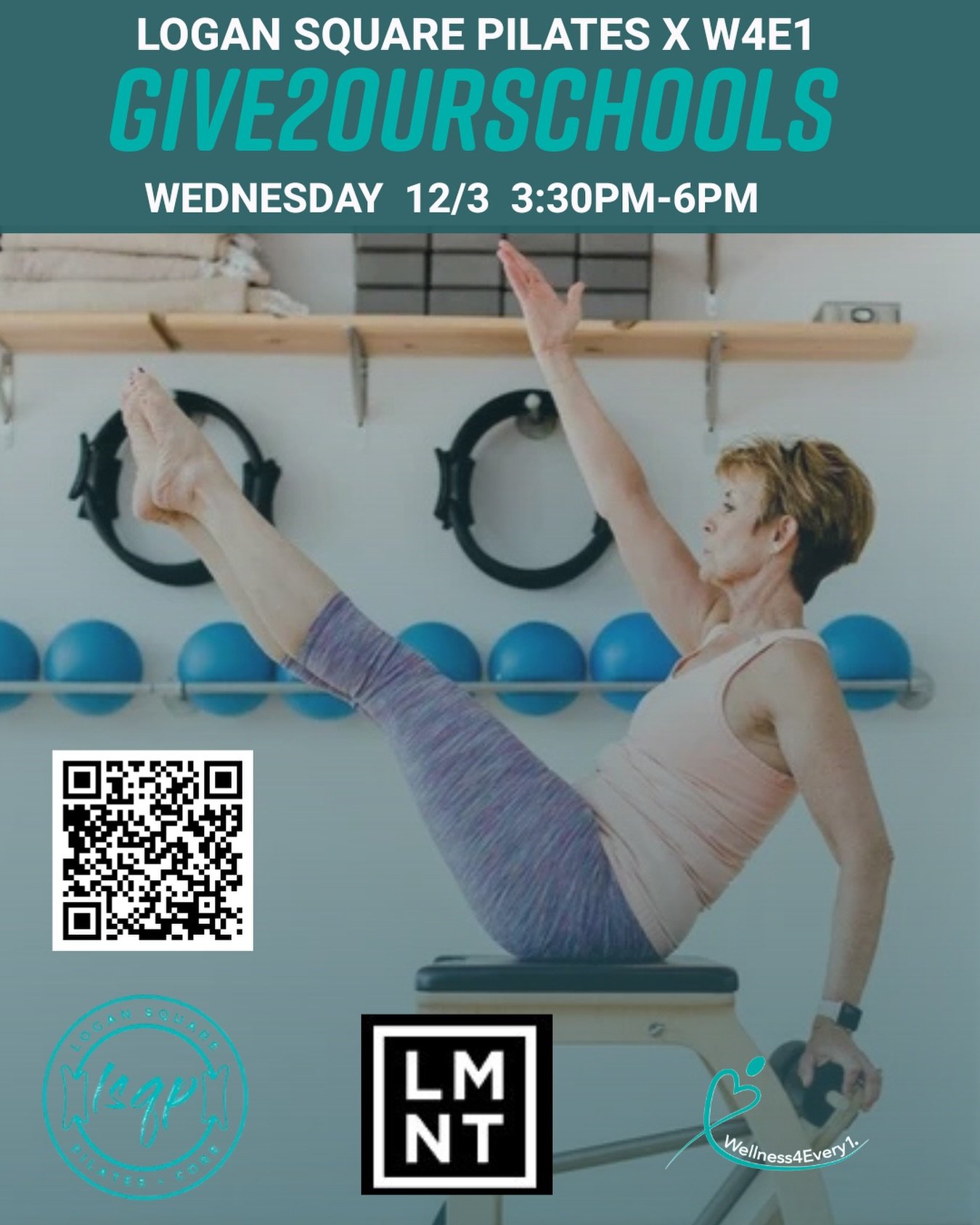 Join us at @logansquarepilatesandcore tomorrow, Wednesday 12/3! We&rsquo;ve raised over $1100 so far, and we need your help to reach our Giving Week goal of $6000. Your donation makes an impact! Visit the Wellness4Every1 table to donate, and in excha