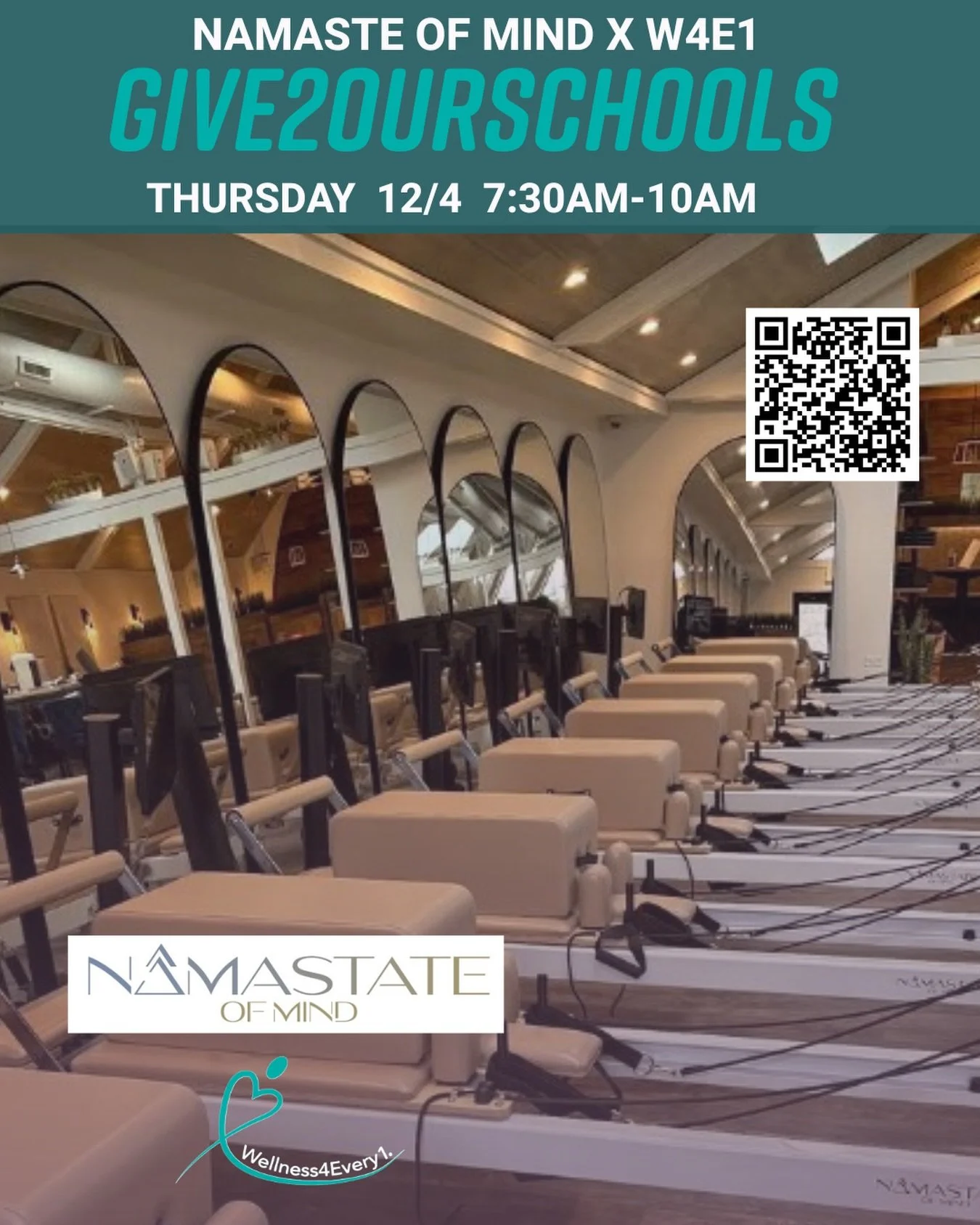 Join us at @namastate_of_mind Thursday, 12/4!

We&rsquo;re halfway through the week, and we need your help to reach our Giving Week goal of $6,000. Every contribution moves us closer to empowering all students with the wellness resources they deserve
