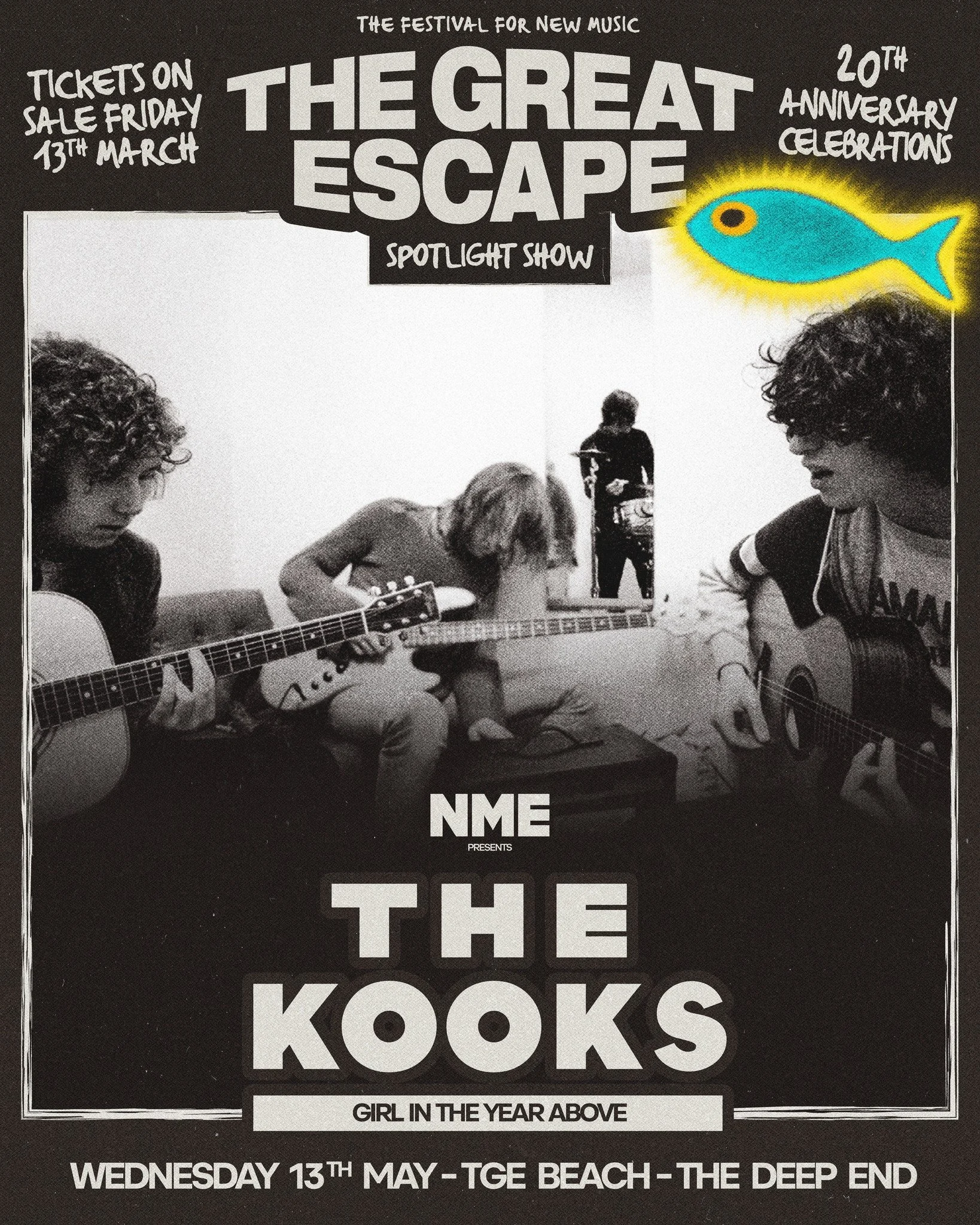 @thekooks announce a Spotlight Show at @greatescapefest with support from @girlintheyearabove 

Tickets will go on sale Friday 13th March at 10am