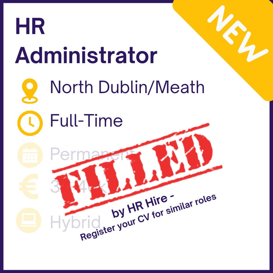HR Administrator - HR Job North Dublin/Meath