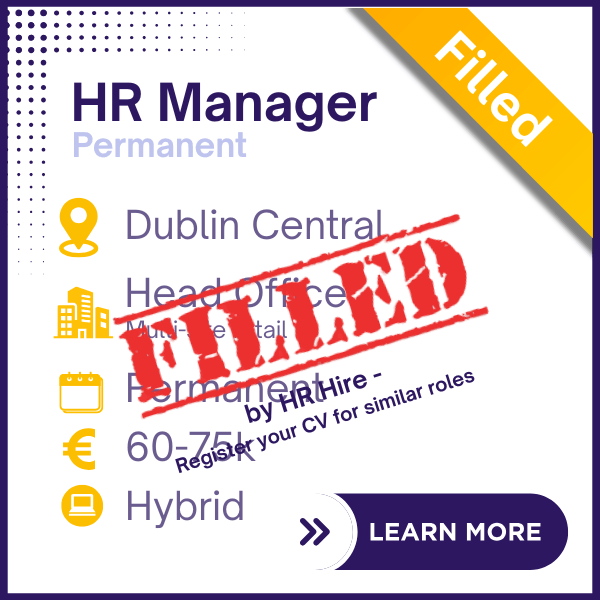 HRMDC2505- HR Manager - Dublin Central