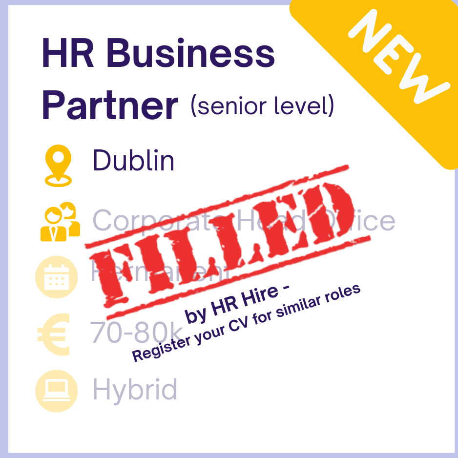 HR Business Partner (senior level) - Dublin