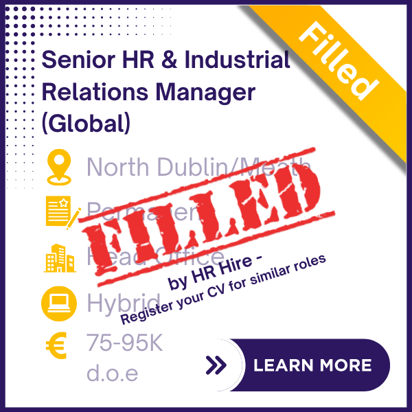 SHR1R1306-Senior HR &  Industrial Relations Manager
