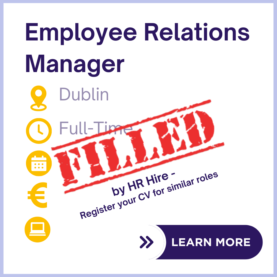 Employee Relations Manager - HR Job Dublin