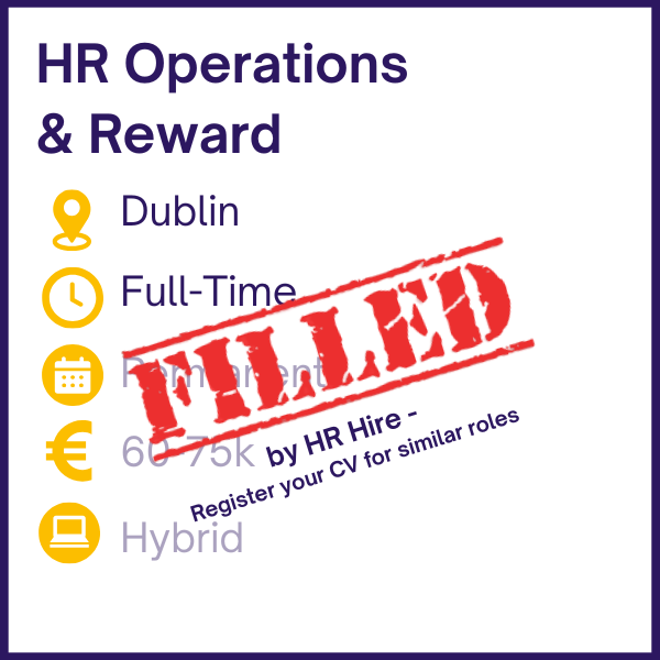 HR Operations & Reward - HR Job Dublin
