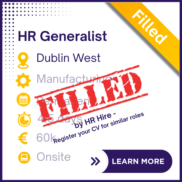 HRGEN2007 - HR Generalist - Dublin West