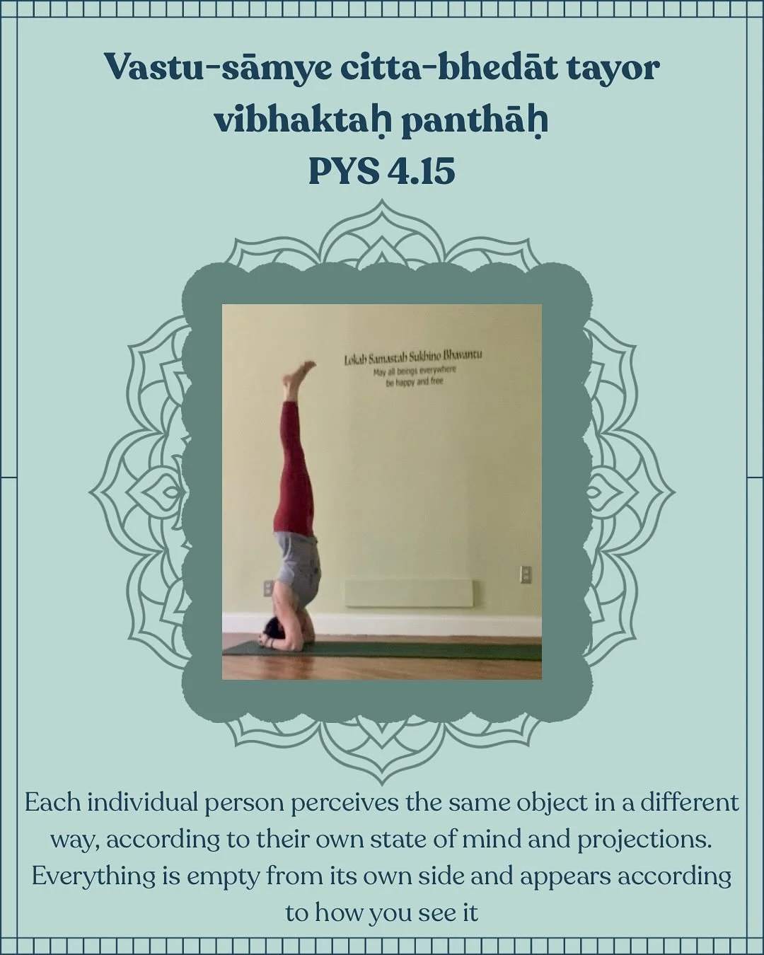 Vastu-sāmye citta-bhedāt tayor vibhaktaḥ panthāḥ
PYS 4.15 

In what ways do you judge others based on the way you see them with your limited views? Can you try looking at others without any prejudice, without labeling them based on a past experience?