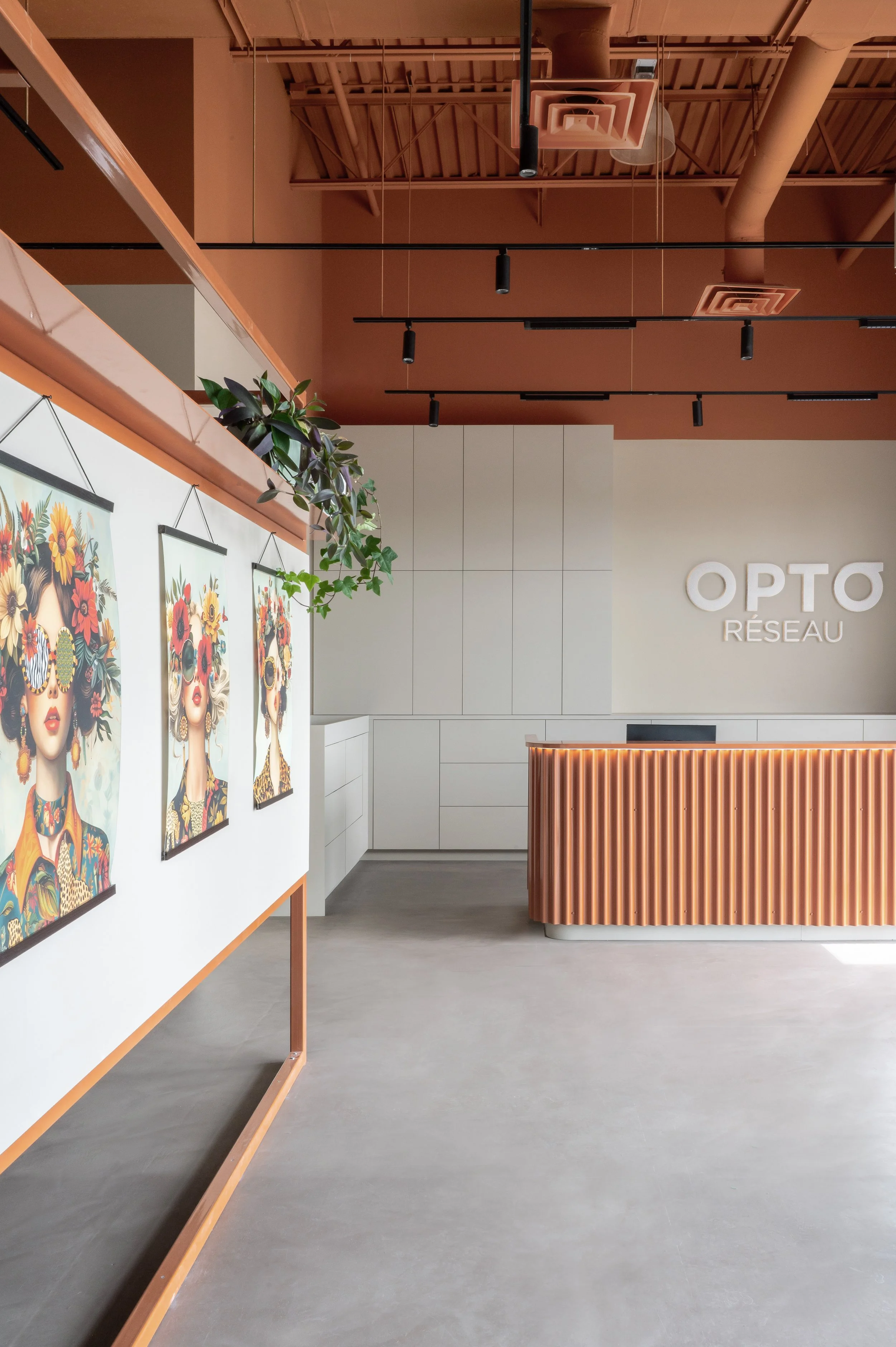 Design de l'espace de l'accueil de la clinique par inscape le studio