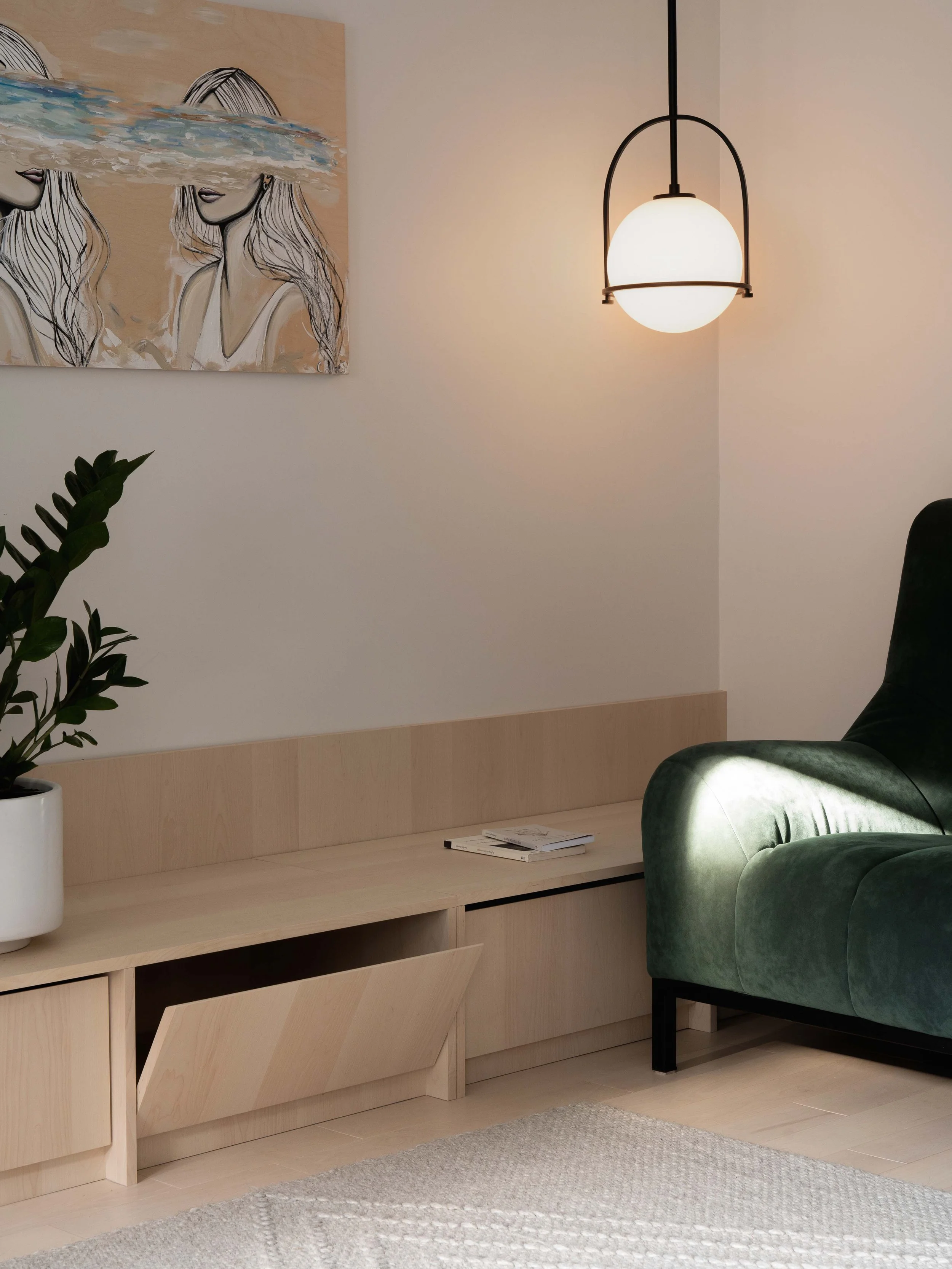 Design d'un mobilier banquette avec rangement par inscape le studio