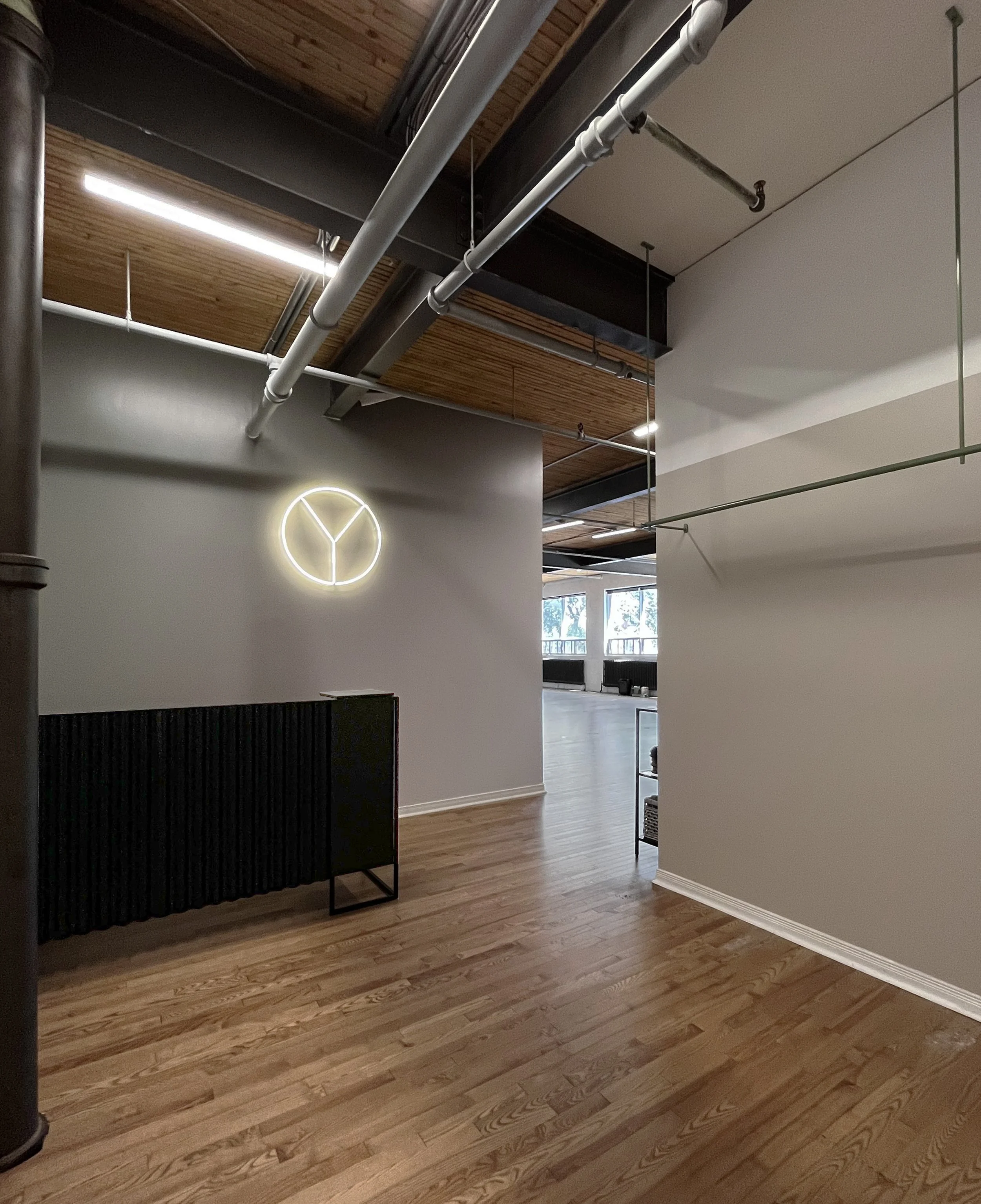 Espace d'accueil du centre de yoga par inscape le studio