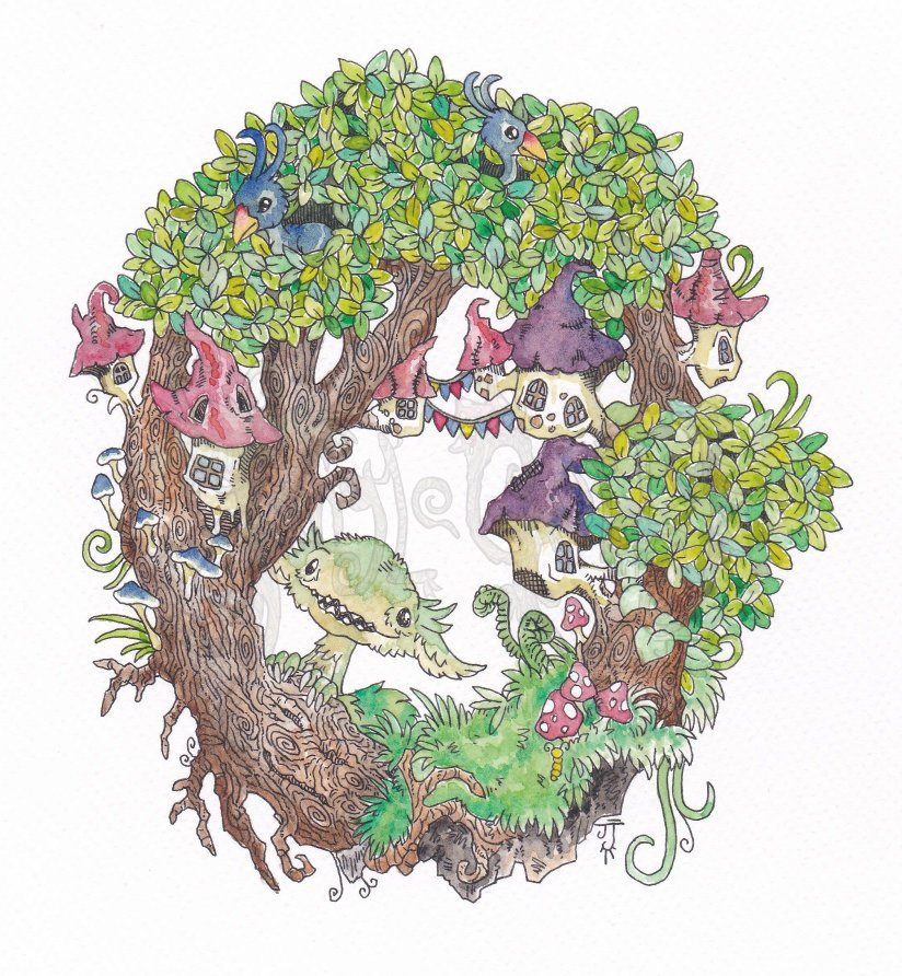 Funghihomes Watercoloured