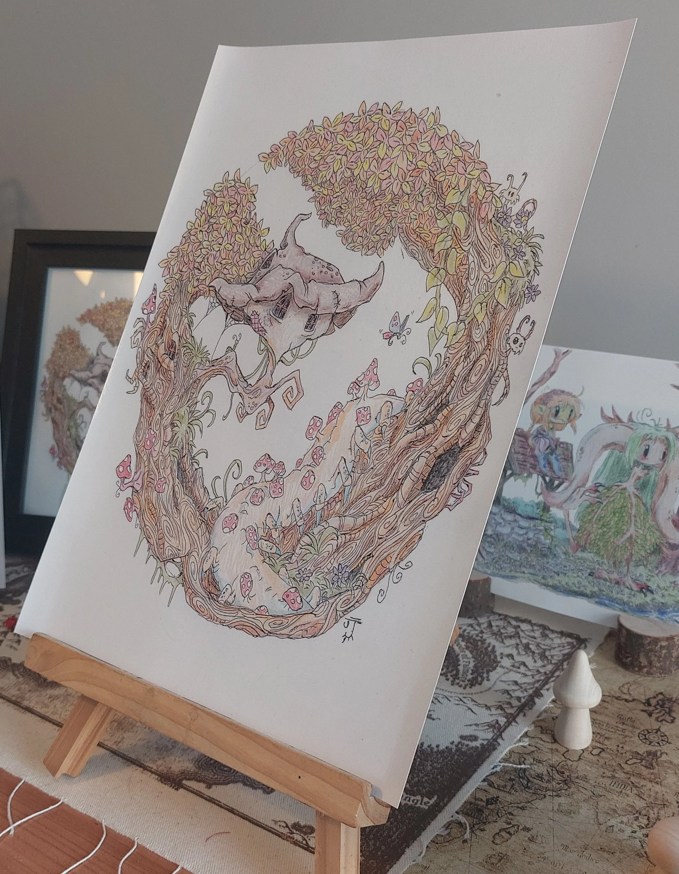 ''Oval Centifungus'' A4 Art Print