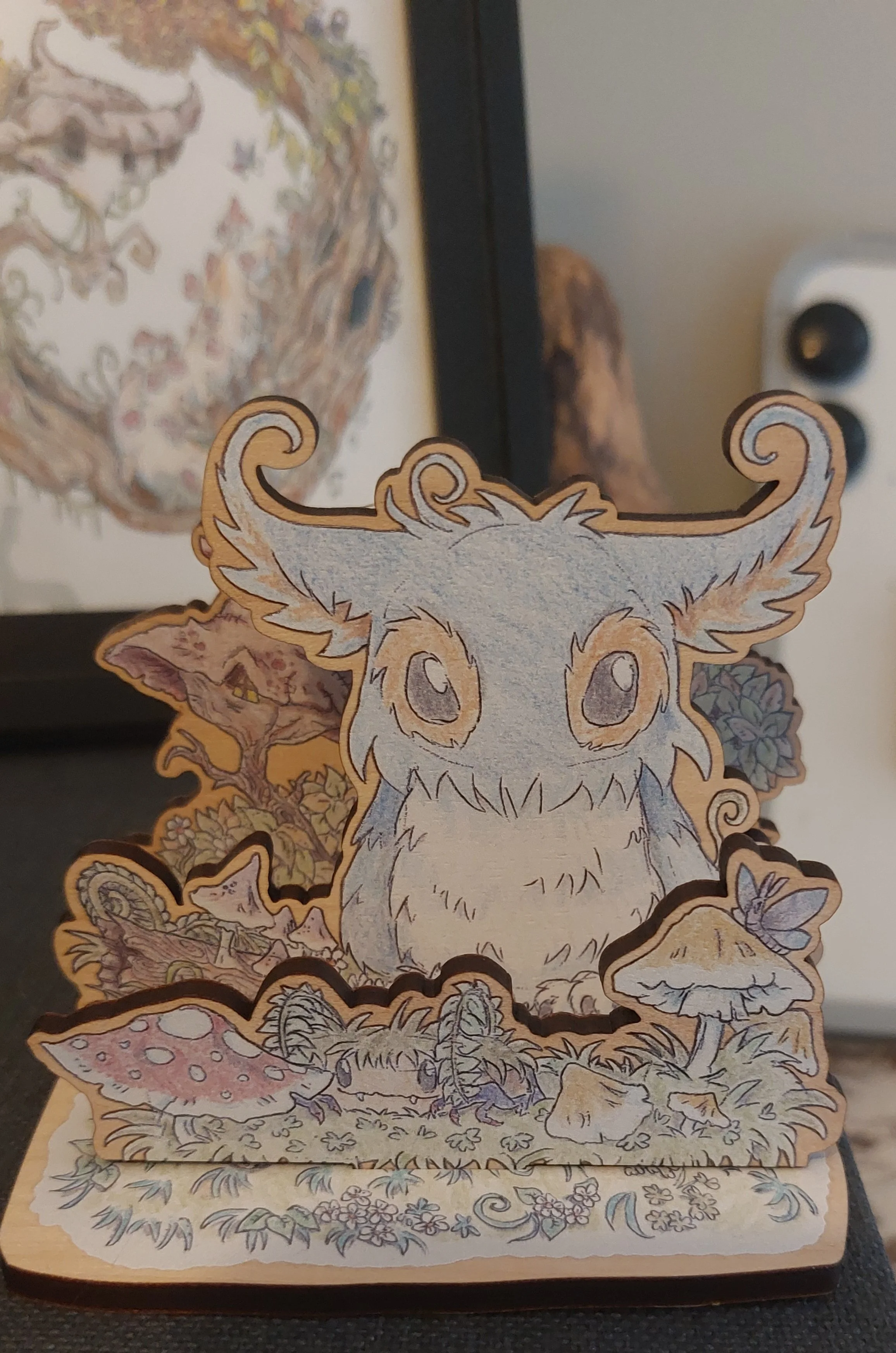 'The little Hedgerog' Wooden Diorama Standee