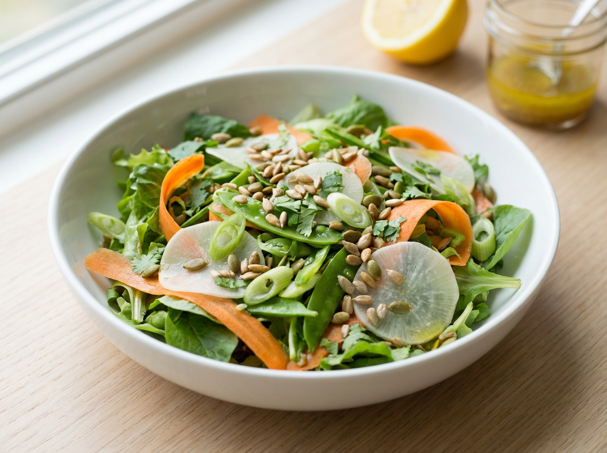Early Season Crunch Salad (Carrot + Scallion)