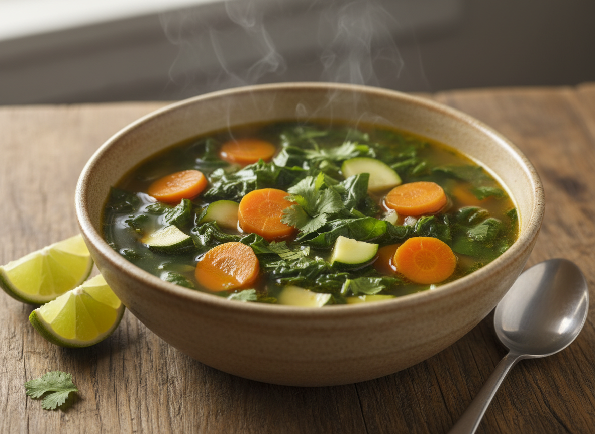 Caldo de Pollo with Summer Greens (Vegetarian Base)
