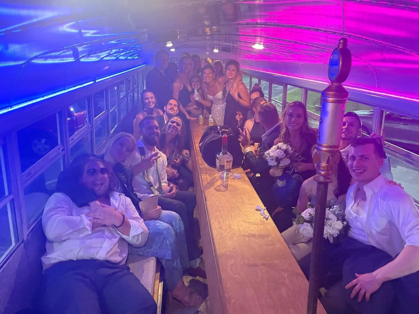 Congratulations on getting married! You guys sure know how to rock a bus transportation.❤️Looking to make memories and have fun at the same time? Come along for a tour to find out what we&rsquo;re all about! www.tourboone.com www.boonebrewerytour.com