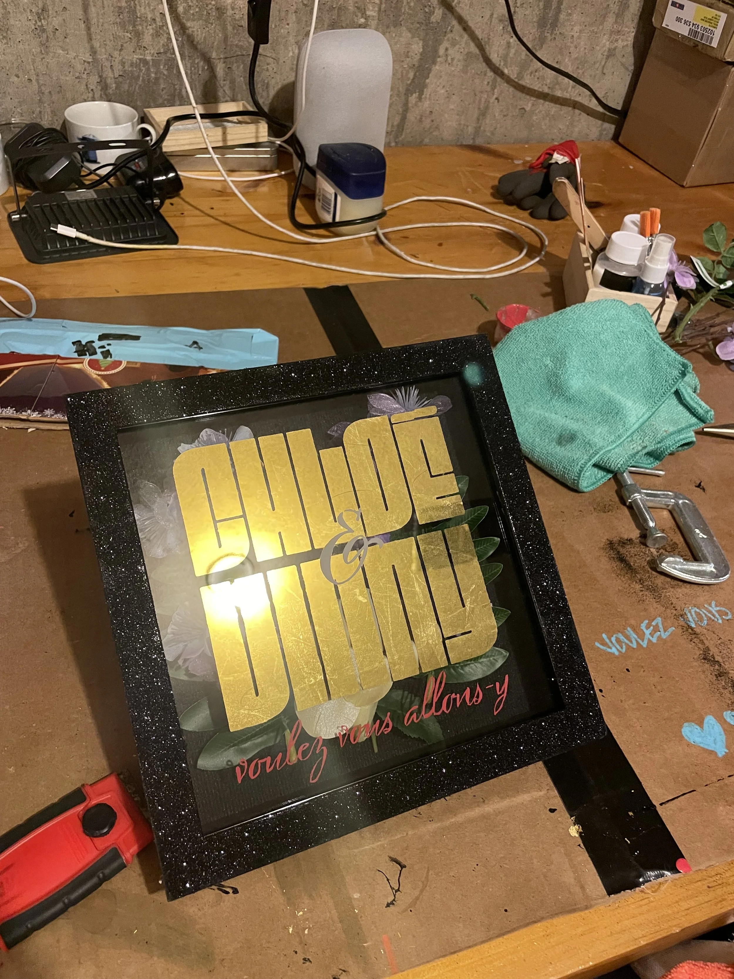 Reverse Glass Gold Leaf Gilding