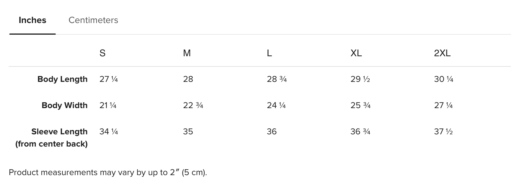 size guidelines for the best fit