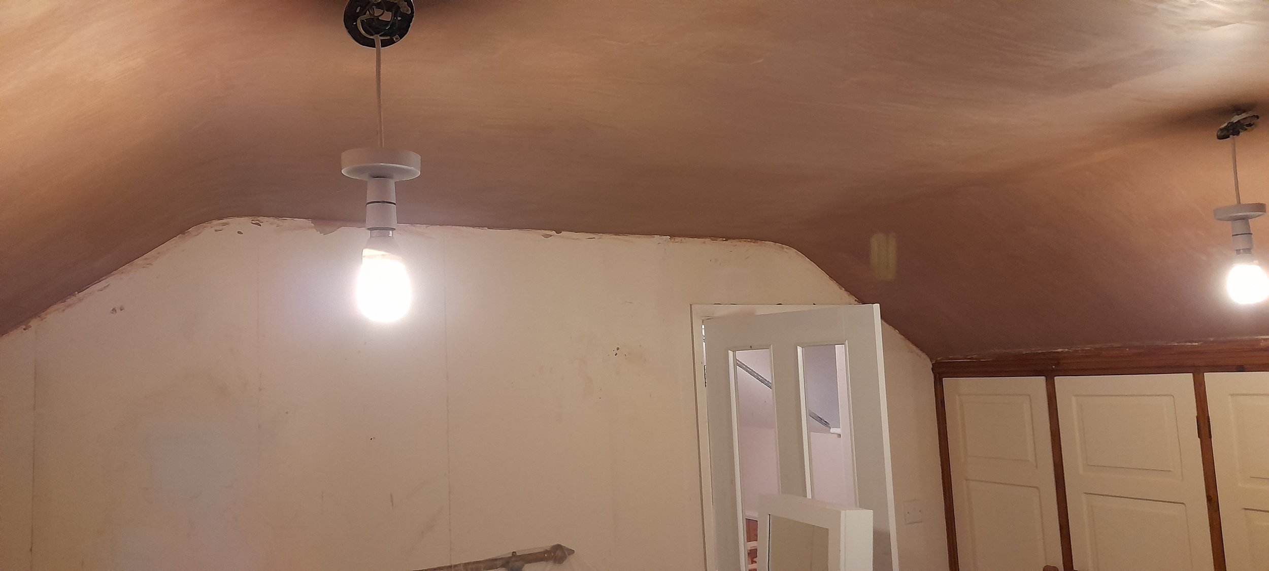 Plastering ceiling