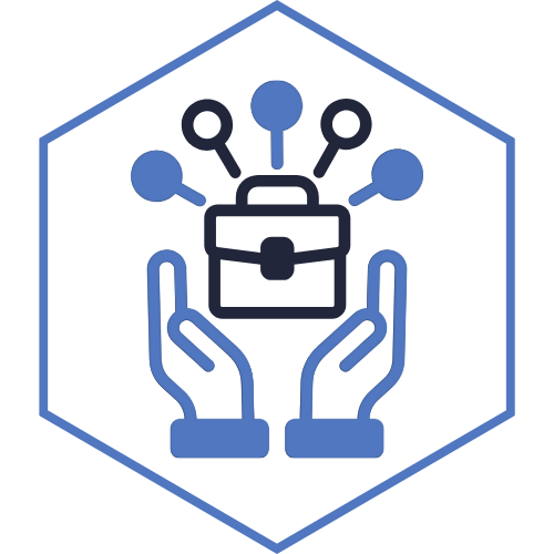 Icon showing multiple tasks in one set of hands.