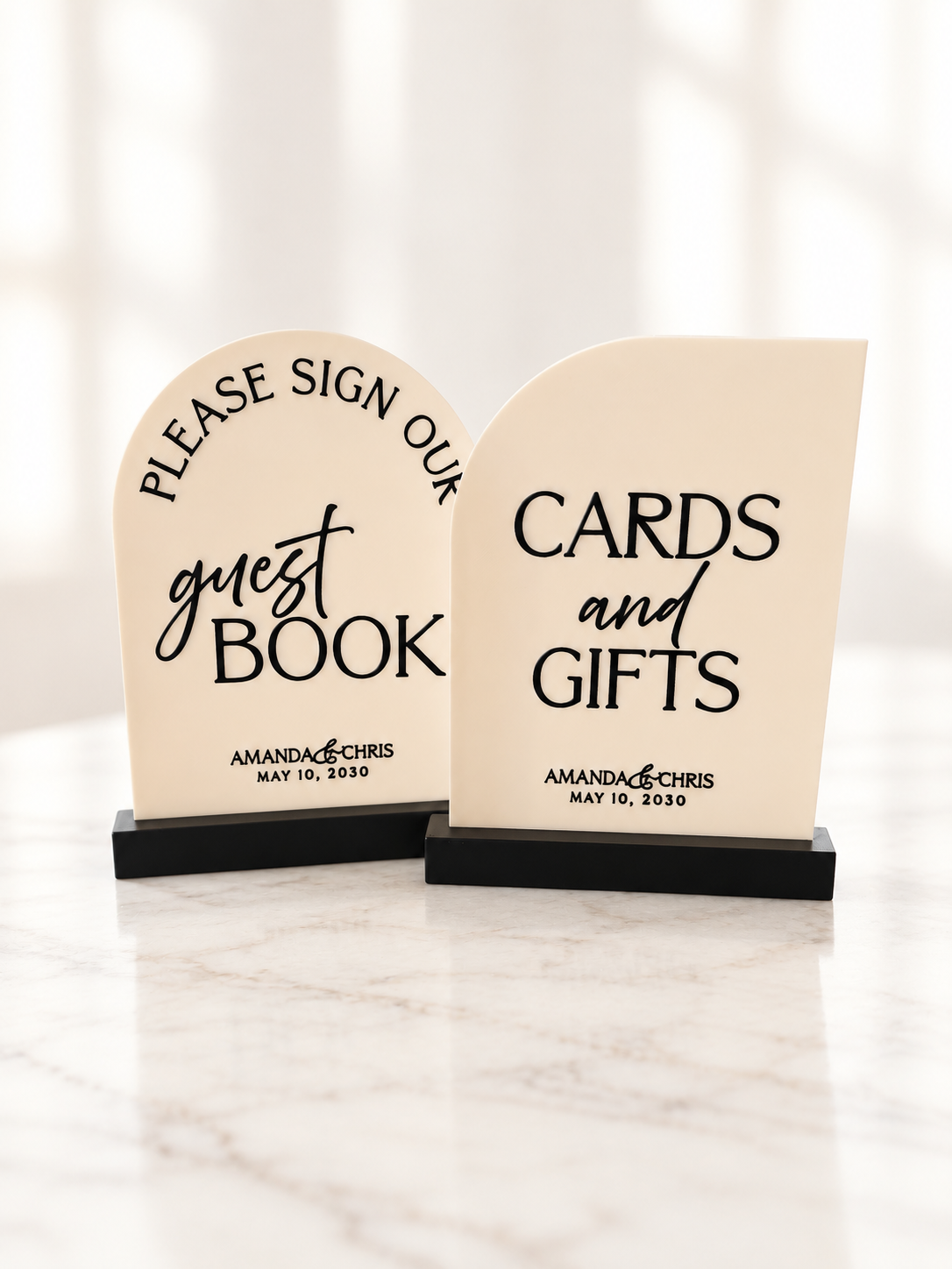 Wedding Table Signs for Guest Book, Card Boxes, and More