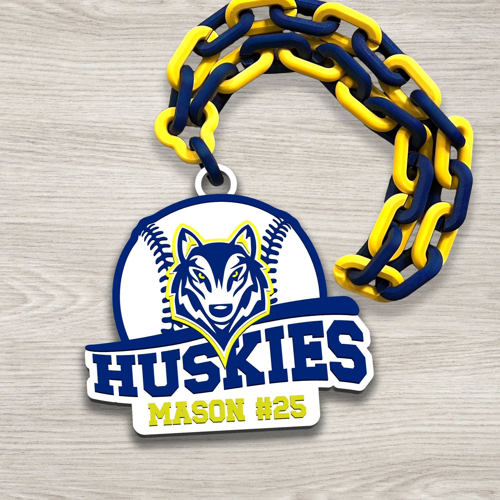 Personalized Huskies Baseball / Softball Hype Chain