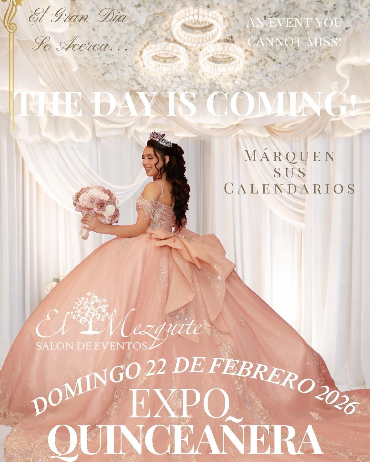 En 12 dias mas! 

💕Salon de Eventos EL MEZQUITE; El escenario perfecto y exclusivo para bodas y quincea&ntilde;eras. ✨
El lugar que tu mereces, instalaciones remodeladas, experiencia, tradicion y compromiso.  Visitanos para recibir atencion personal