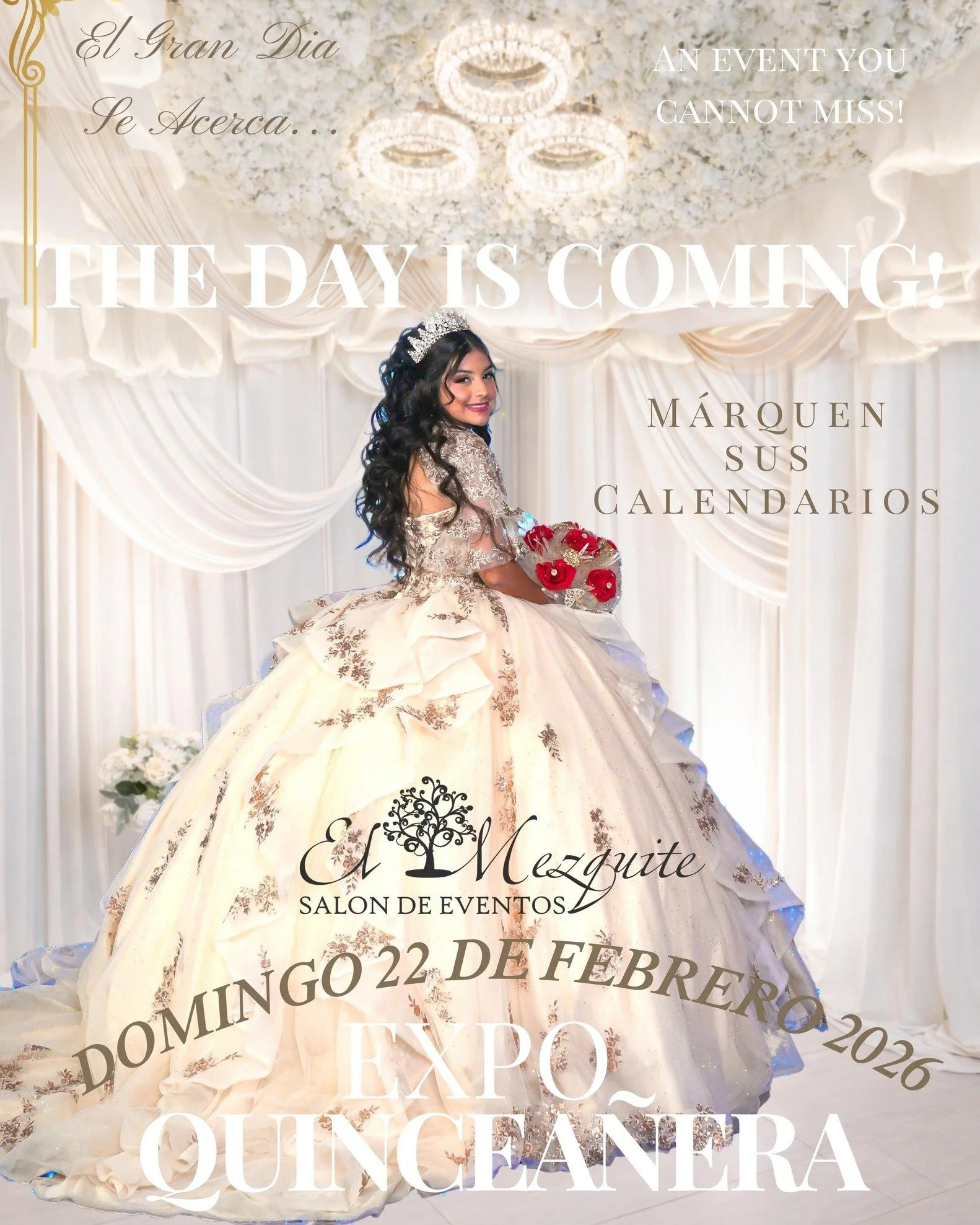 En 11 dias mas! 
💕Salon de Eventos EL MEZQUITE; El escenario perfecto y exclusivo para bodas y quincea&ntilde;eras. ✨
El lugar que tu mereces, instalaciones remodeladas, experiencia, tradicion y compromiso.  Visitanos para recibir atencion personali