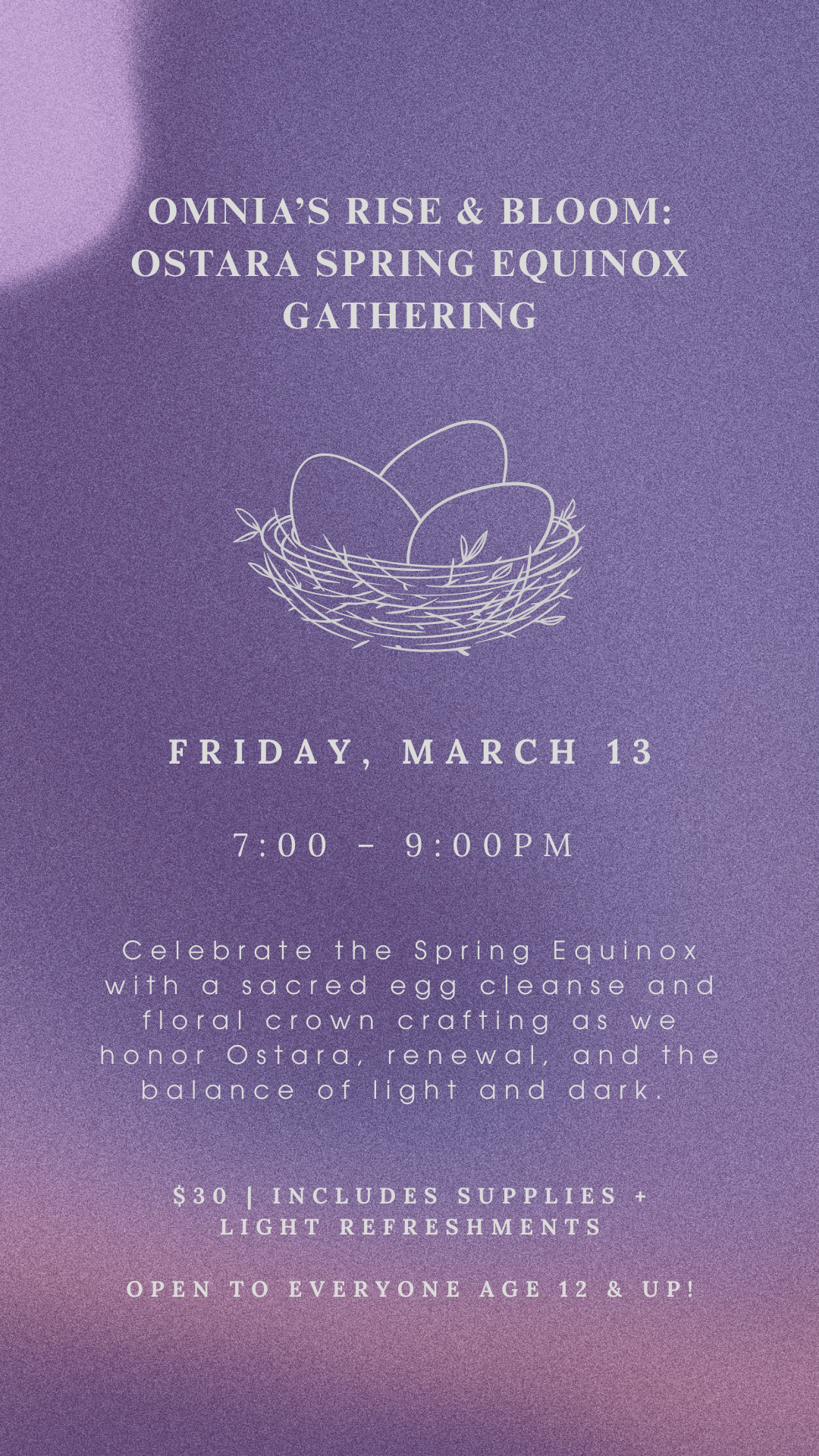 OMNIAs Rise & Bloom: Ostara Spring Equinox Gathering