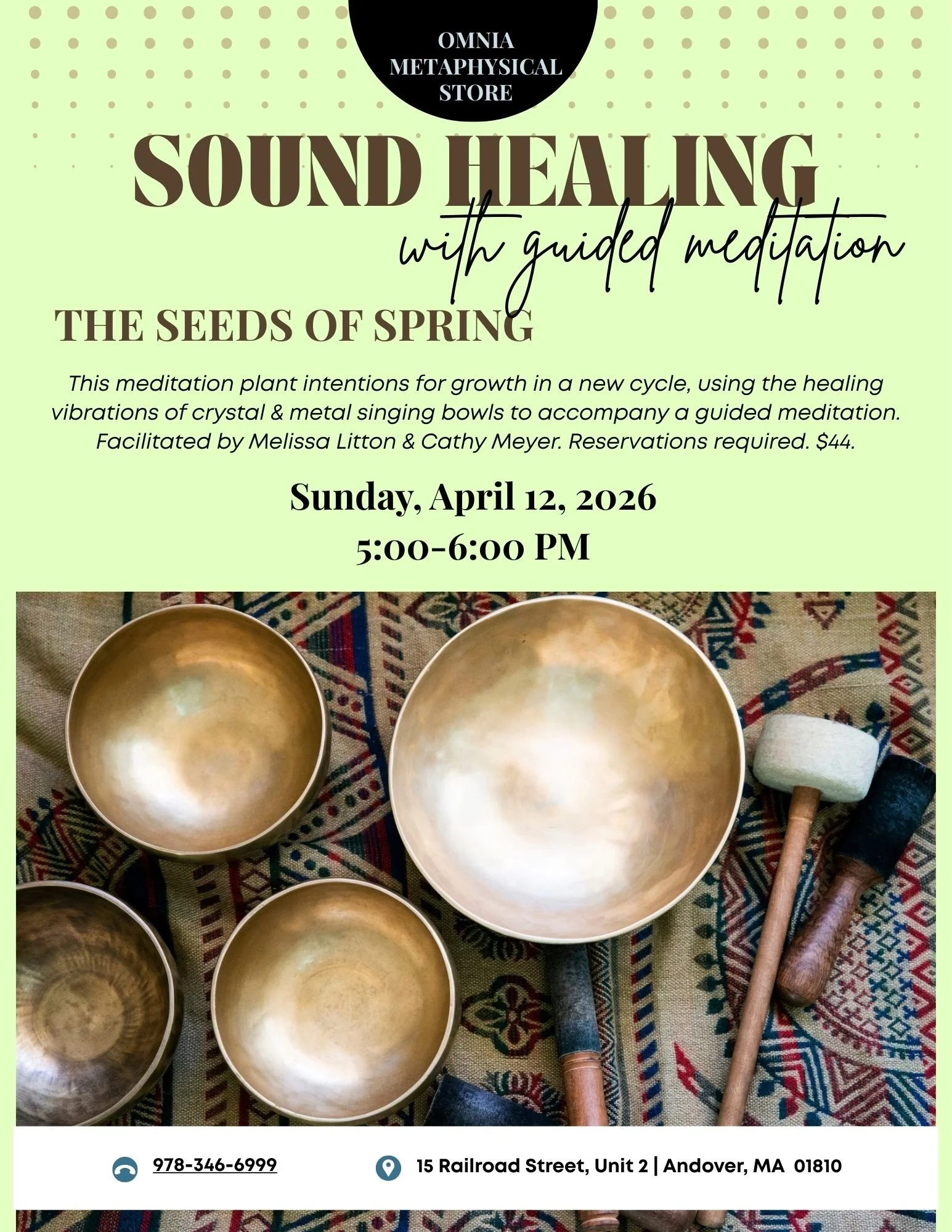 Sound Bath Healing w/Guided Meditation: The Seeds of Spring