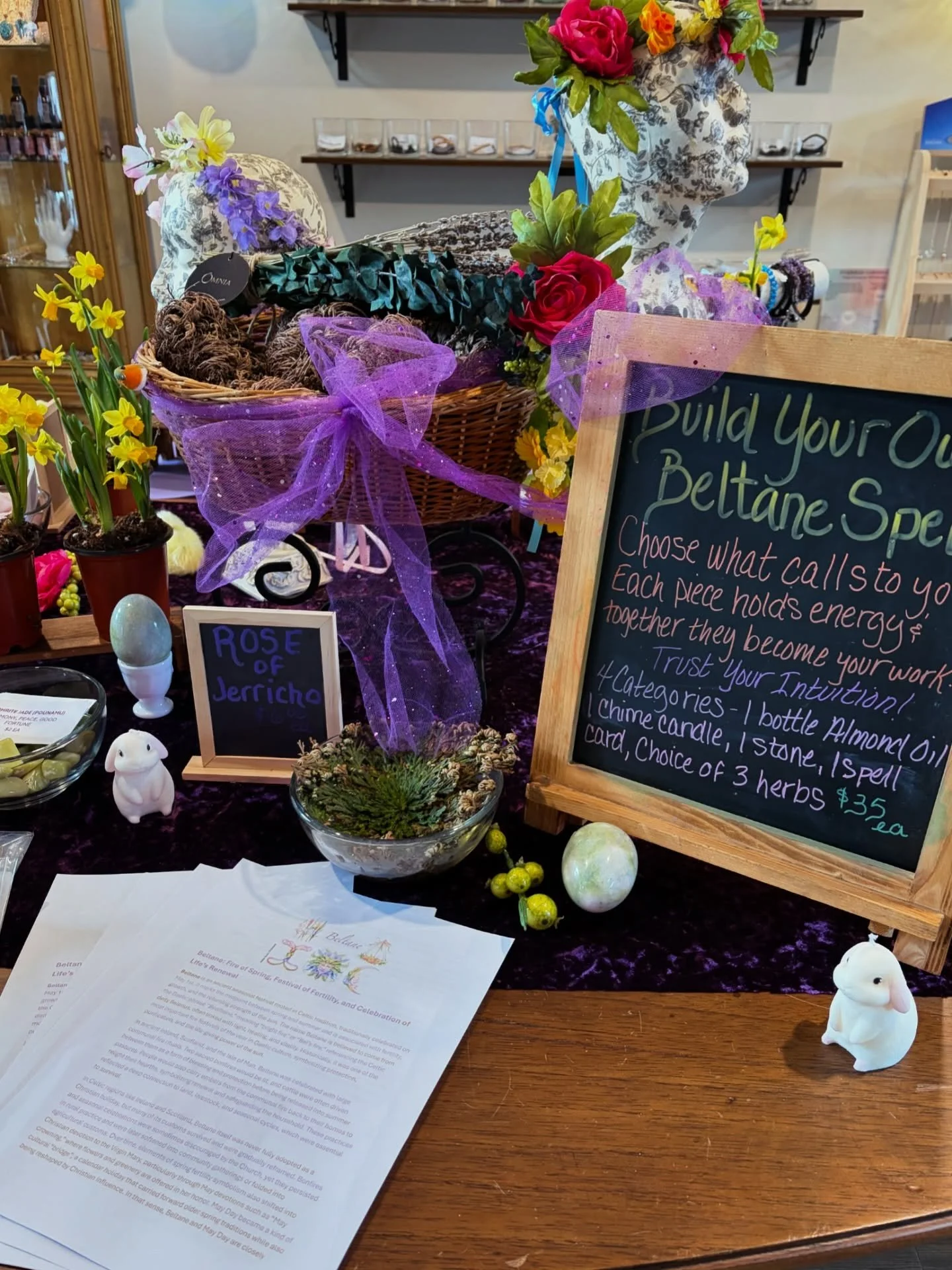 🔥🌸 Beltane has arrived at OMNIA 🌸🔥
Our offering table has been thoughtfully updated to honor the fire and fertility of the season, a celebration of passion, renewal, and the spark of new beginnings. To mark this energy, we&rsquo;re inviting you t