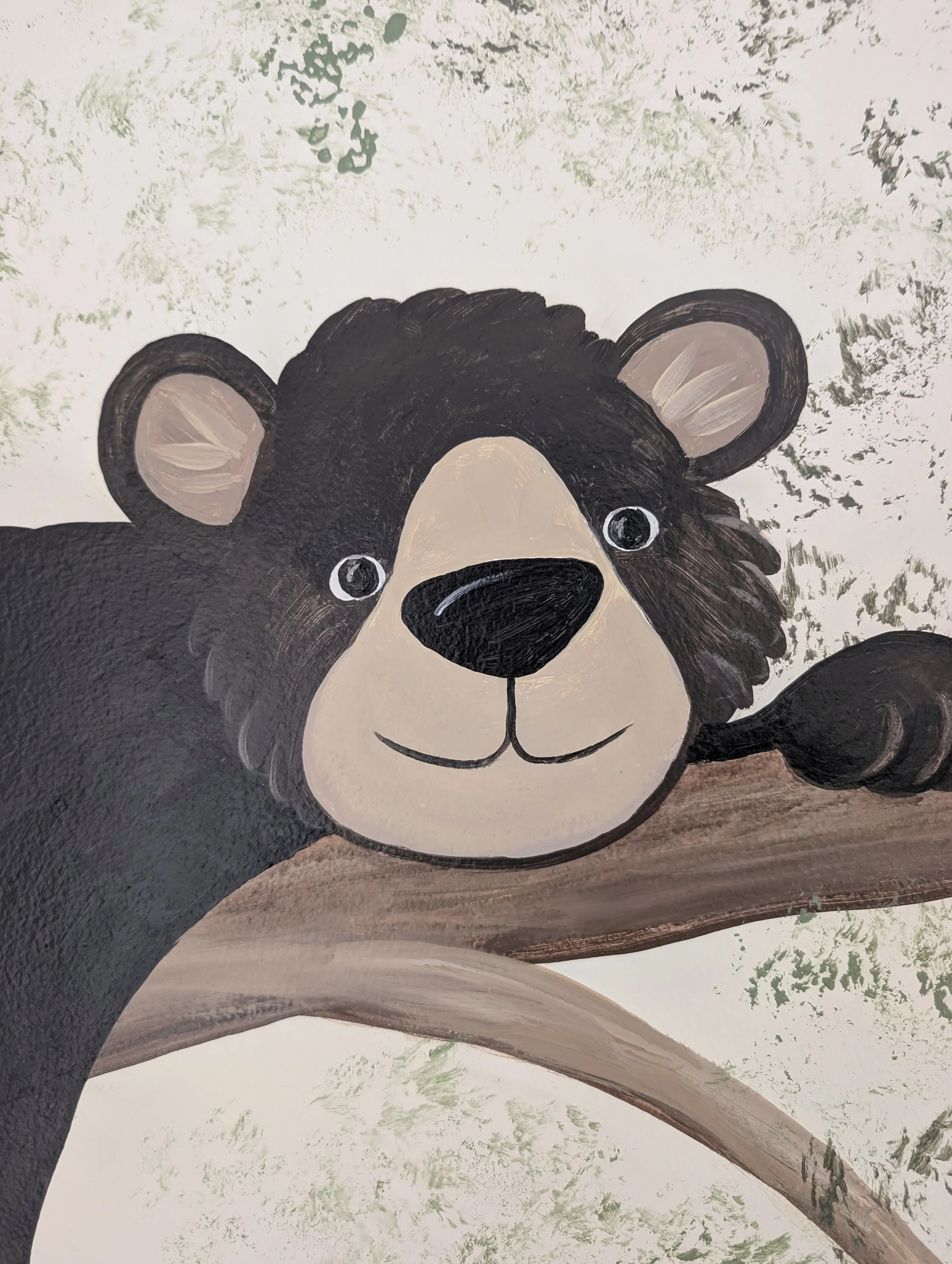 Lazy Bear, woodland theme nursery