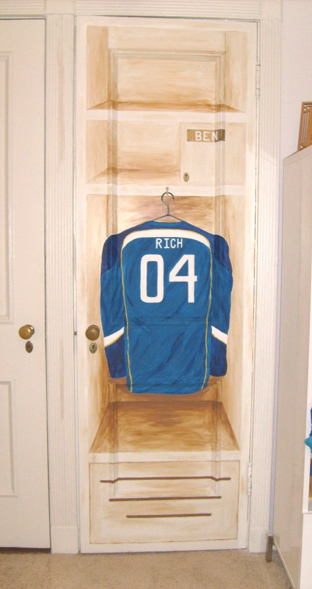 Hockey mural, Hockey themed room