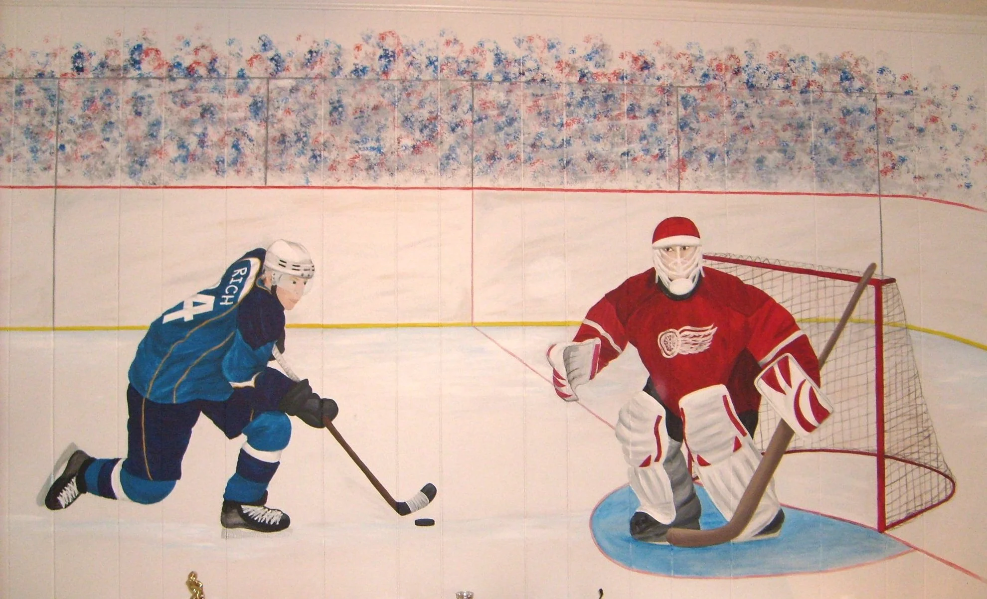 Hockey mural, Hockey themed room