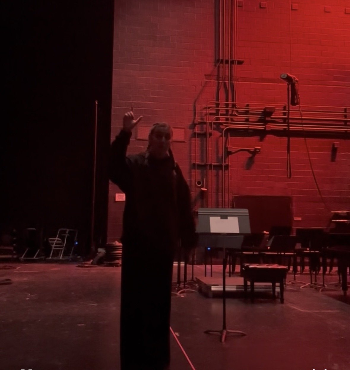 Backstage at Buddy Holly Hall for TTU Goin Band
