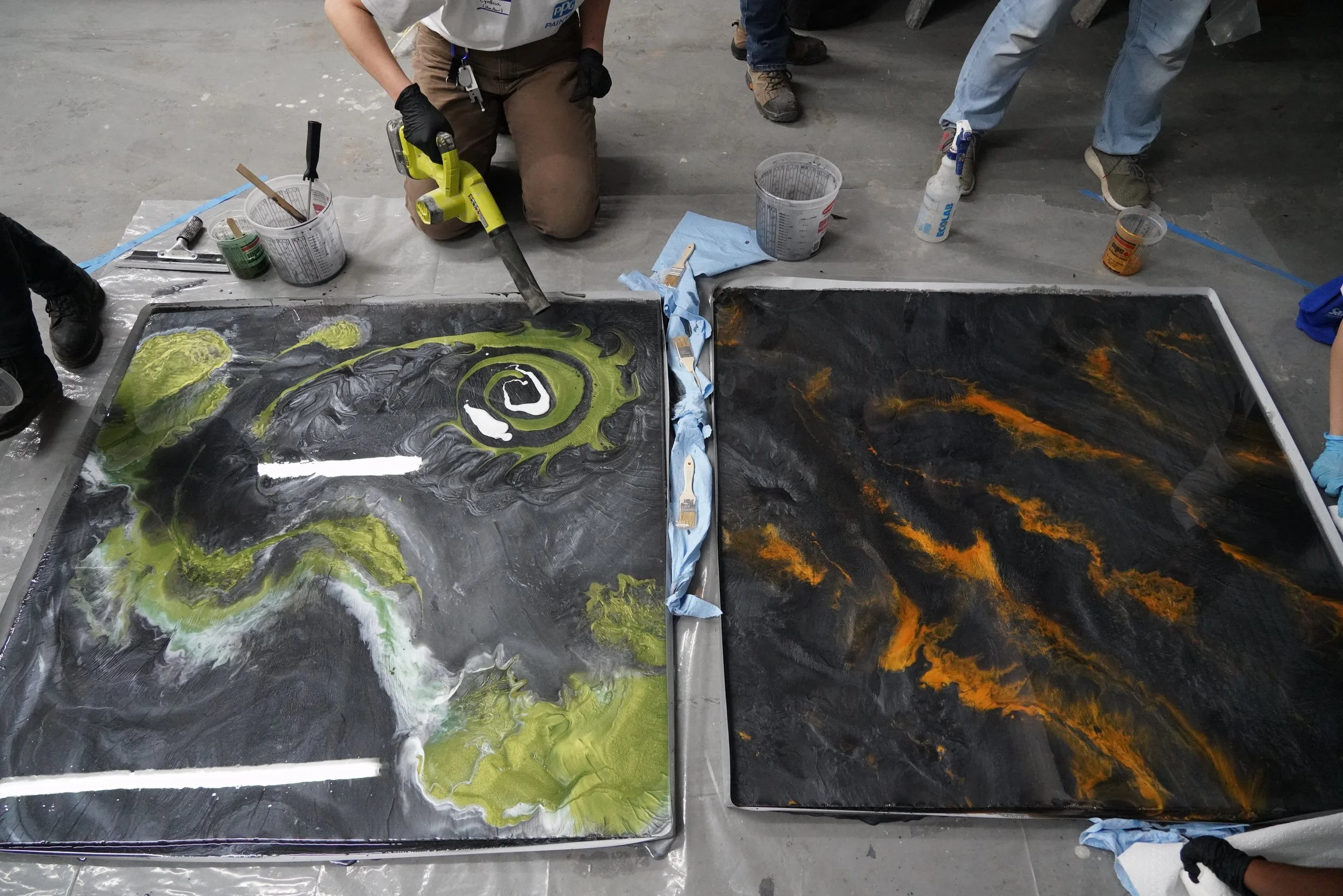 Two metalic epoxy panels side by side .JPG