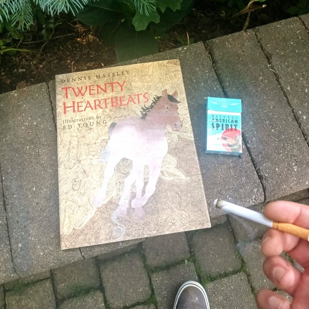 This post may be a copyright violation, but at this point&hellip;
how could I not share the whole miracle?

I found this book&mdash;Twenty Heartbeats&mdash;stooped over on the sidewalk in front of a brownstone in Queens. Left out with a few other thi